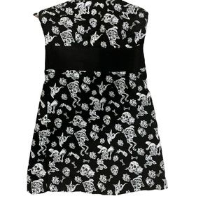 Day of the Dead Too Fast strapless dress Sz. Large